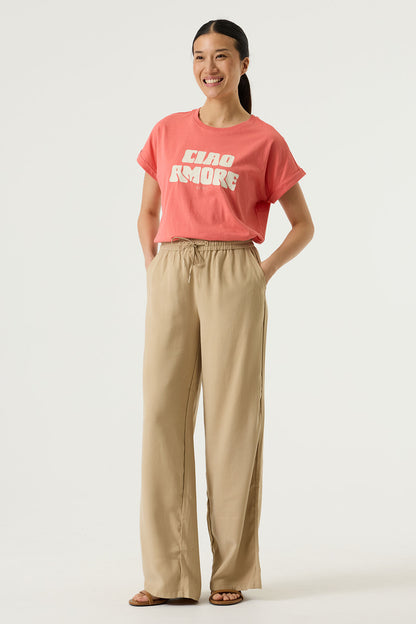 GARCIA CIAO AMORE T-SHIRT - CORAL CRUSH