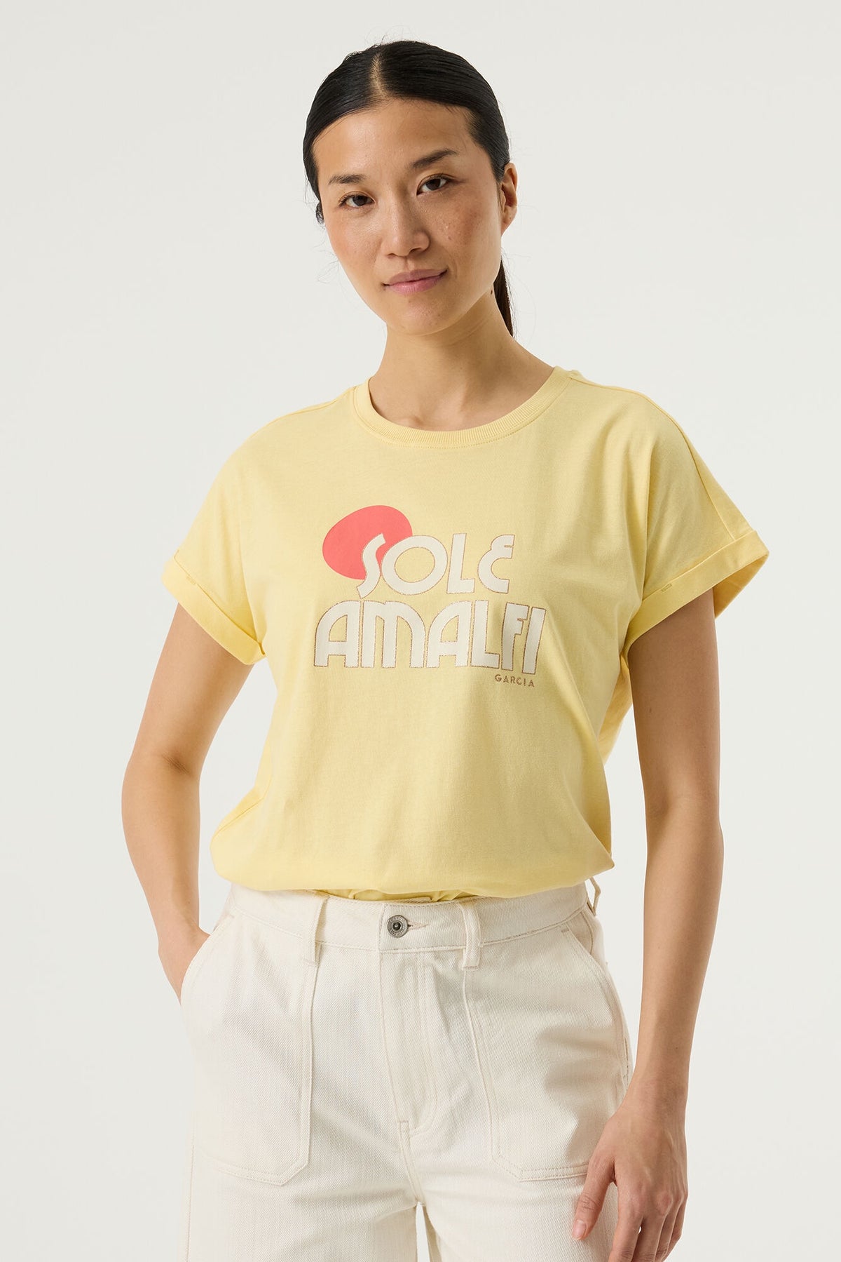 GARCIA SOLE AMALFI T-SHIRT - LUSH LEMON