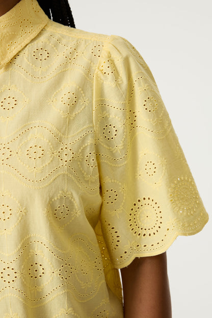 GARCIA LACE BLOUSE - LUSH LEMON