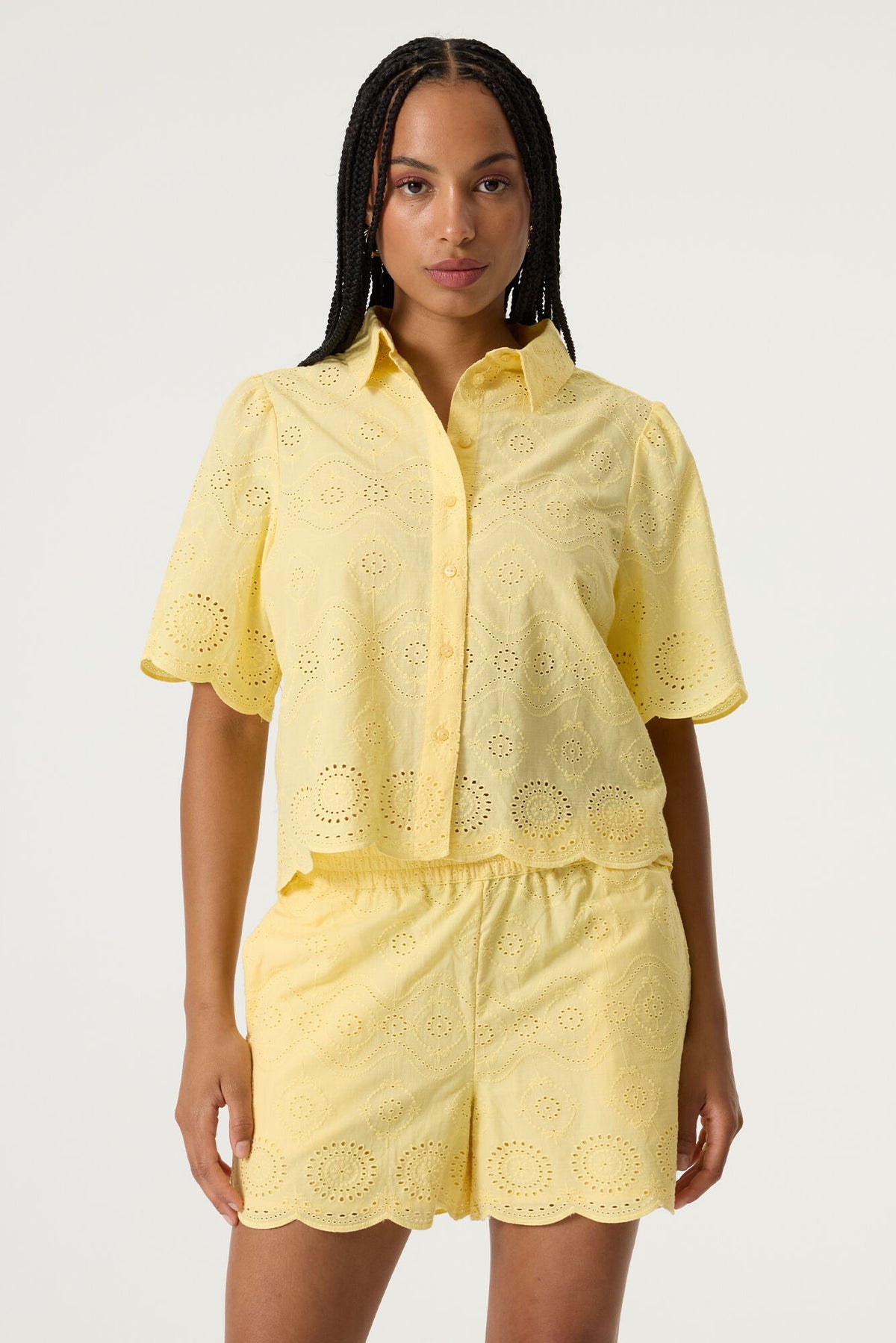 GARCIA LACE BLOUSE - LUSH LEMON