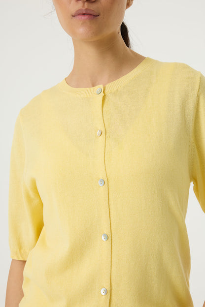 GARCIA S/S CARDIGAN - LUSH LEMON