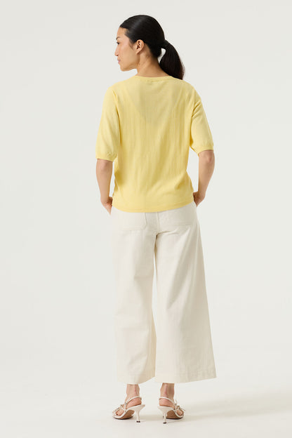GARCIA S/S CARDIGAN - LUSH LEMON