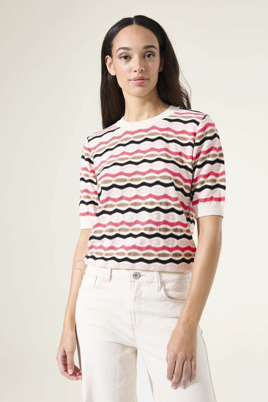 GARCIA STRIPE SWEATER - WHITECAP
