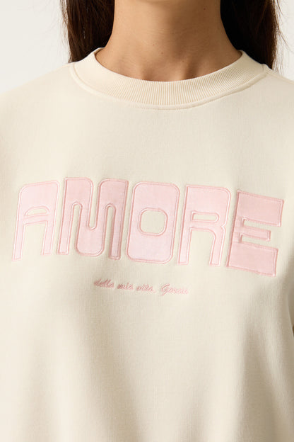 GARCIA AMORE PRINT SWEAT-SHIRT - WHITECAP
