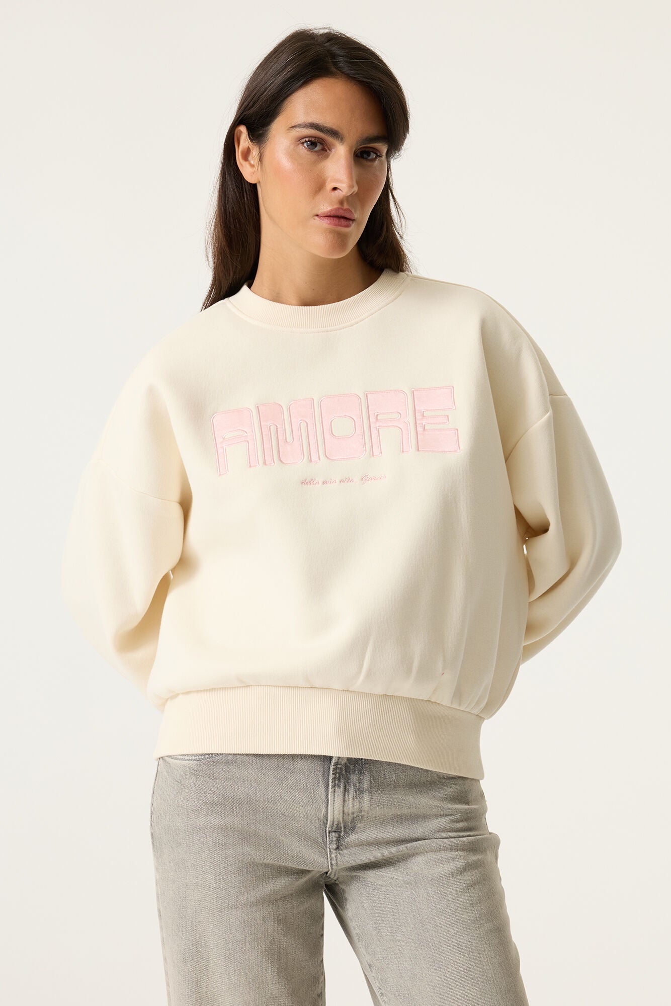 GARCIA AMORE PRINT SWEAT-SHIRT - WHITECAP