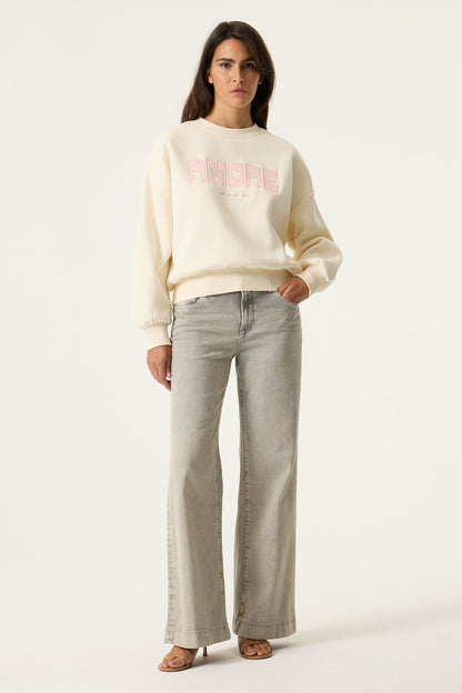 GARCIA AMORE PRINT SWEAT-SHIRT - WHITECAP