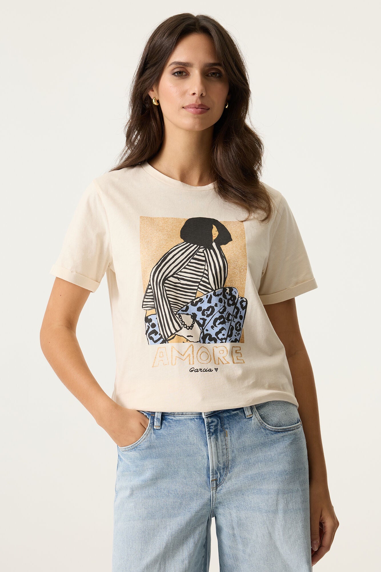 GARCIA ITALIA T-SHIRT - WHITECAP
