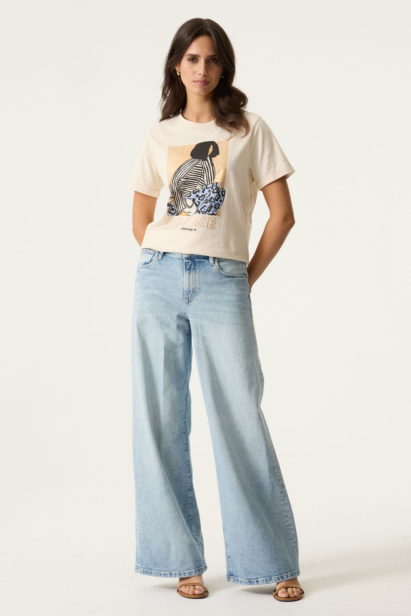 GARCIA ITALIA T-SHIRT - WHITECAP