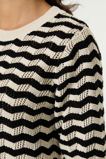 GARCIA PATTERN SWEATER - WHITECAP