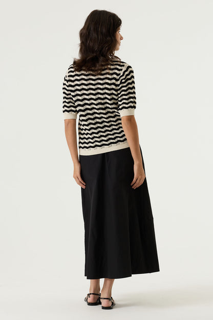 GARCIA PATTERN SWEATER - WHITECAP
