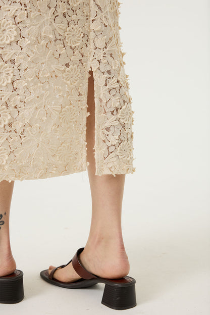 GARCIA LACE SKIRT - WHITECAP