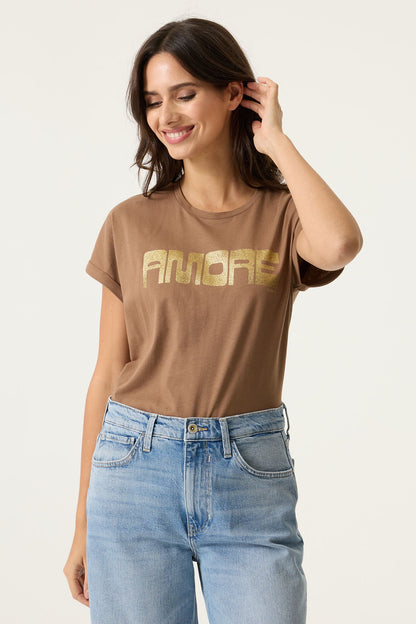GARCIA LADIES T-SHIRT - SOFT TAUPE