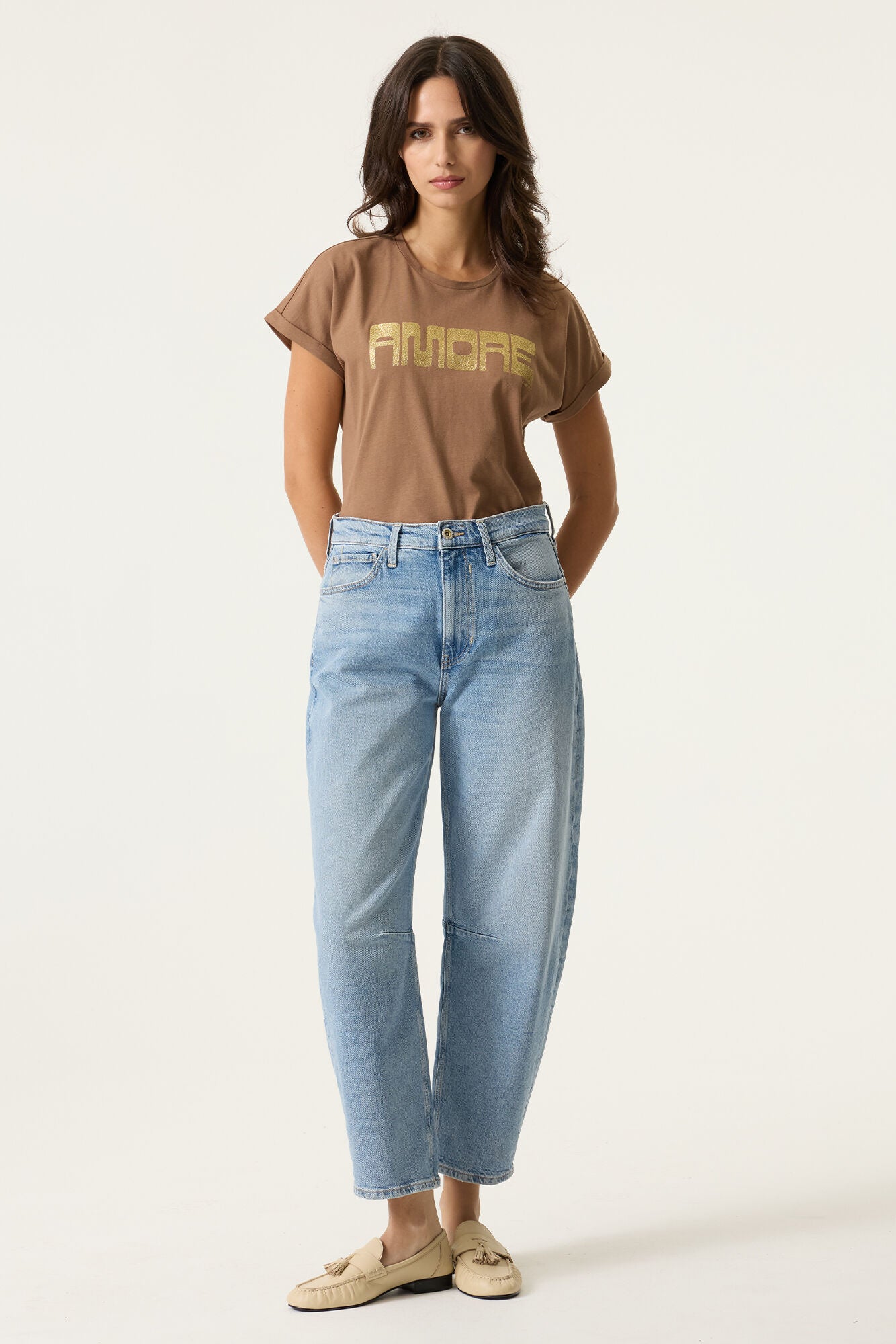 GARCIA LADIES T-SHIRT - SOFT TAUPE
