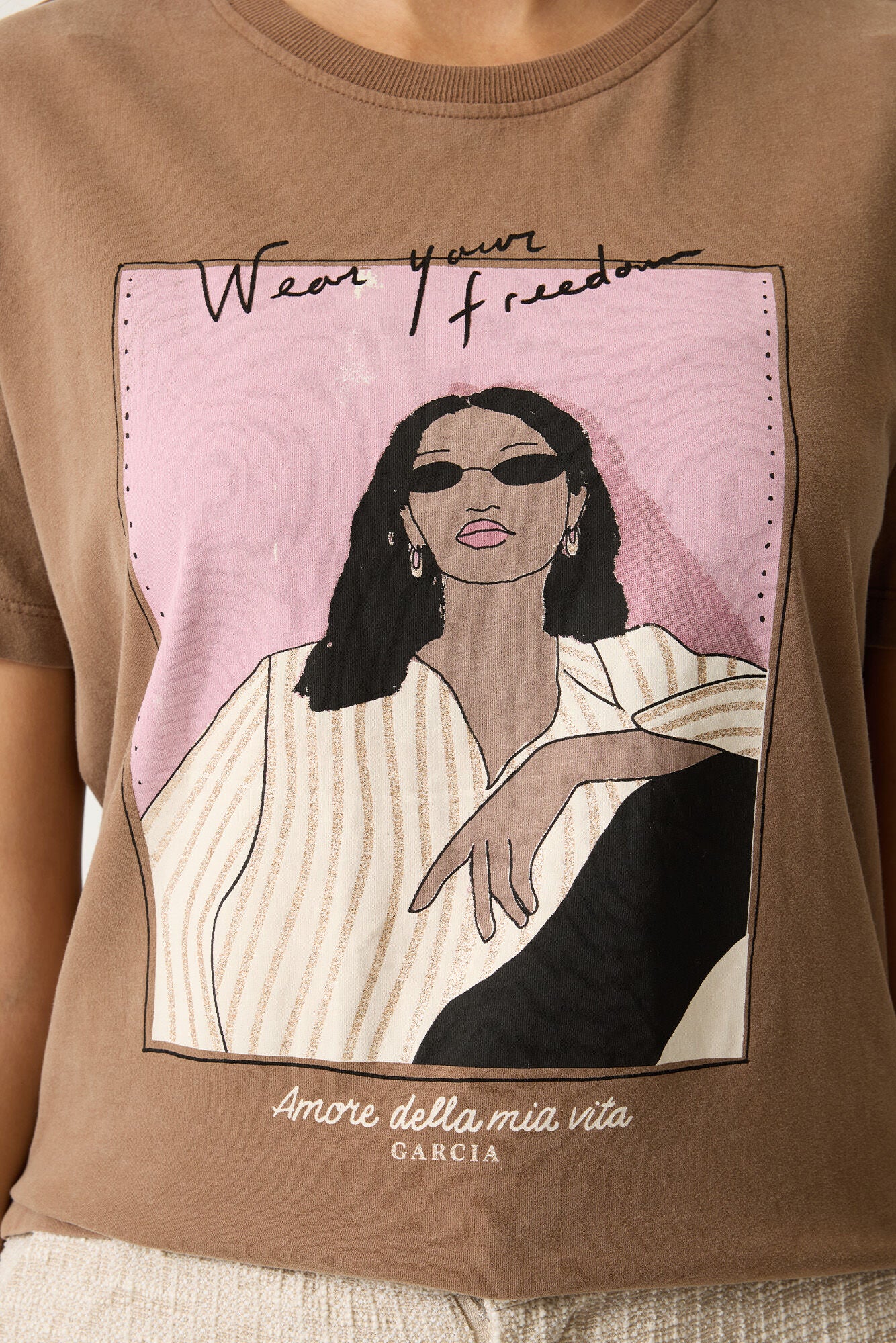 GARCIA T-SHIRT -  SOFT TAUPE