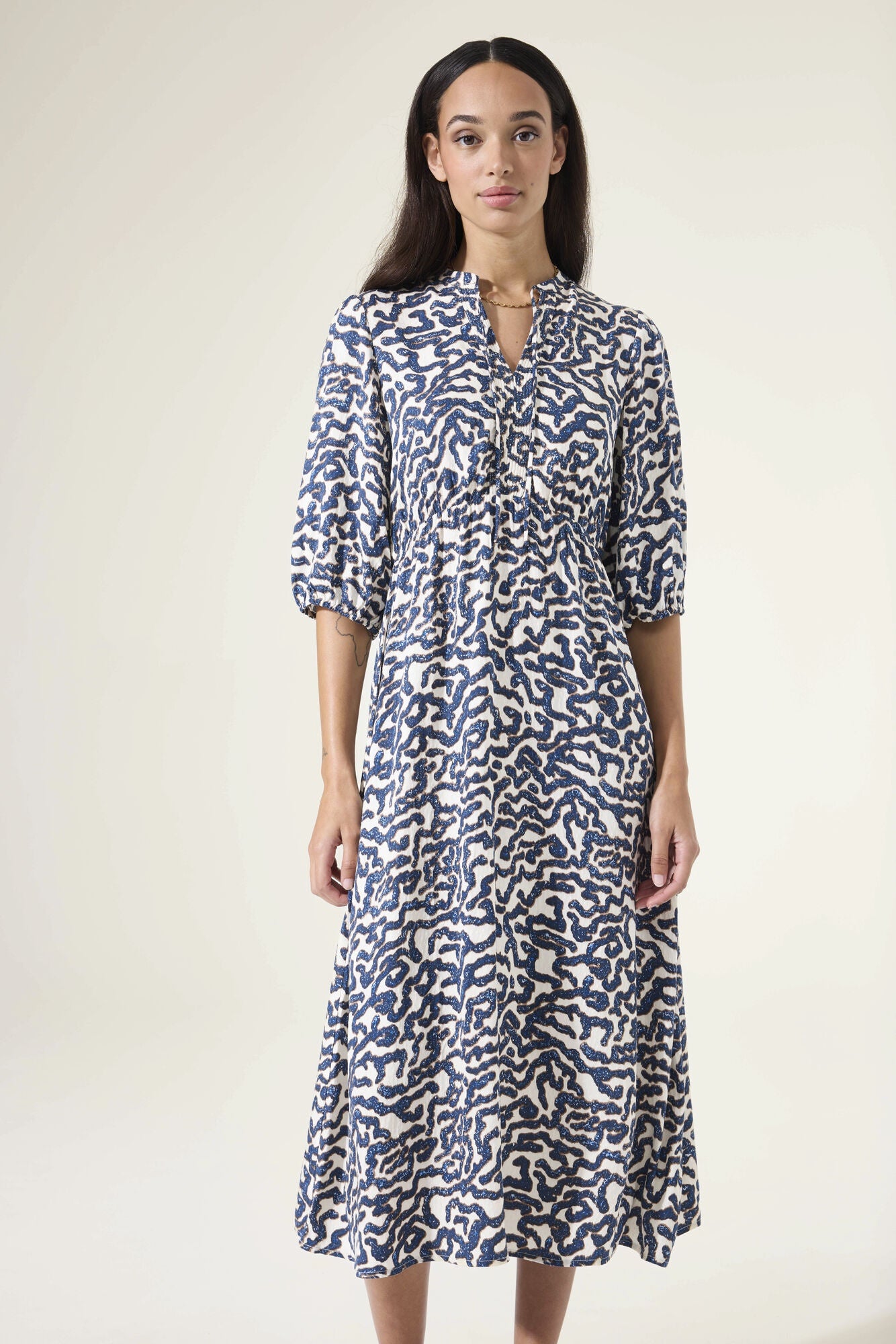 GARCIA SHORT SLEEVE DRESS - OFF WHITE