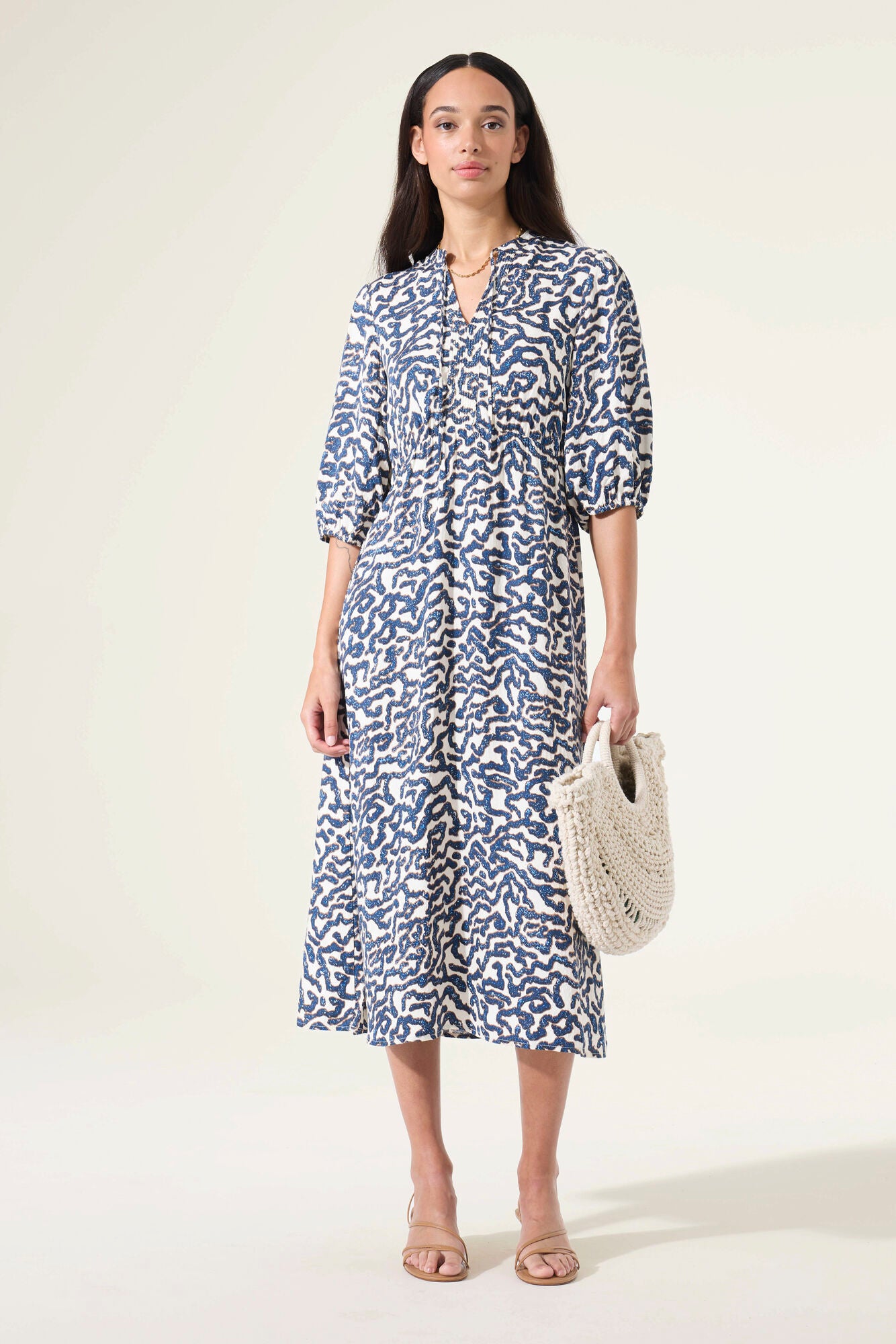 GARCIA SHORT SLEEVE DRESS - OFF WHITE