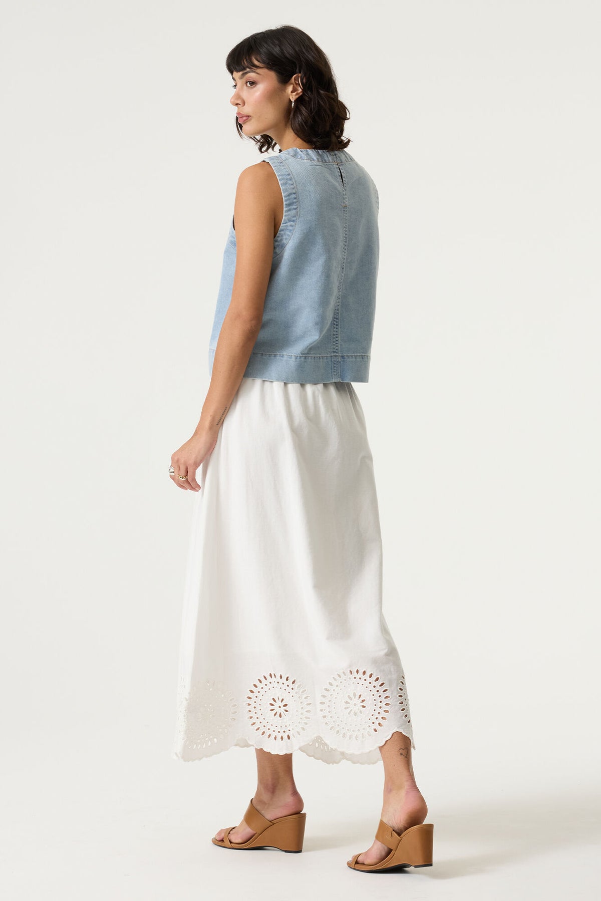 GARCIA ANGLAISE SKIRT - OFF WHITE