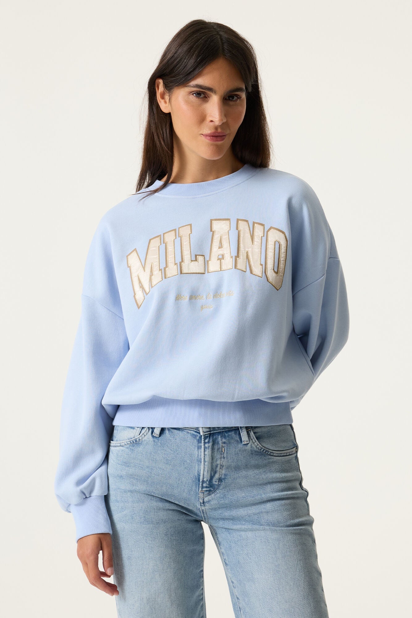 GARCIA MILANO SWEATSHIRT - CORNFLOWER