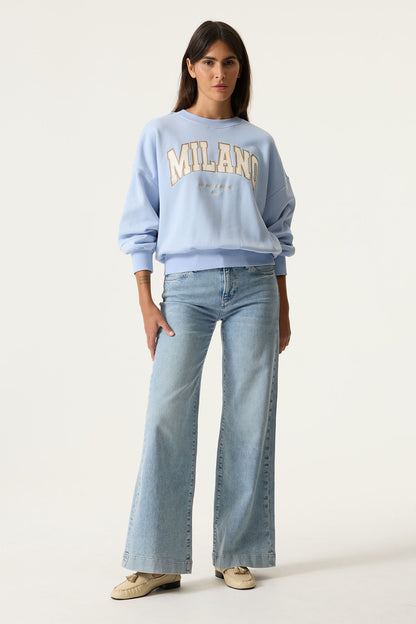 GARCIA MILANO SWEATSHIRT - CORNFLOWER