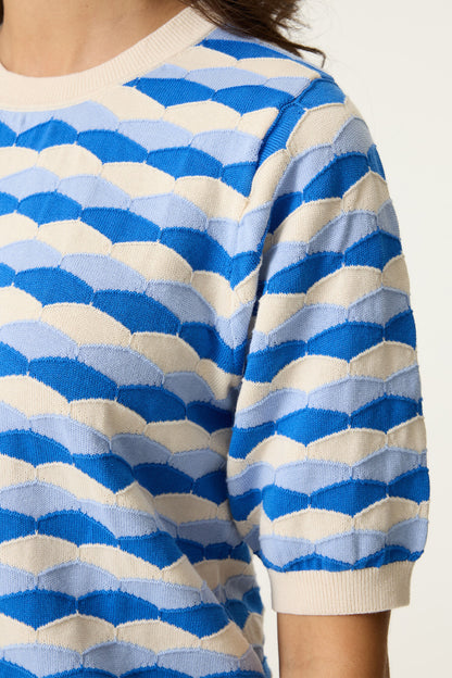 GARCIA PATTERN SWEATER - SUMMER COBALT