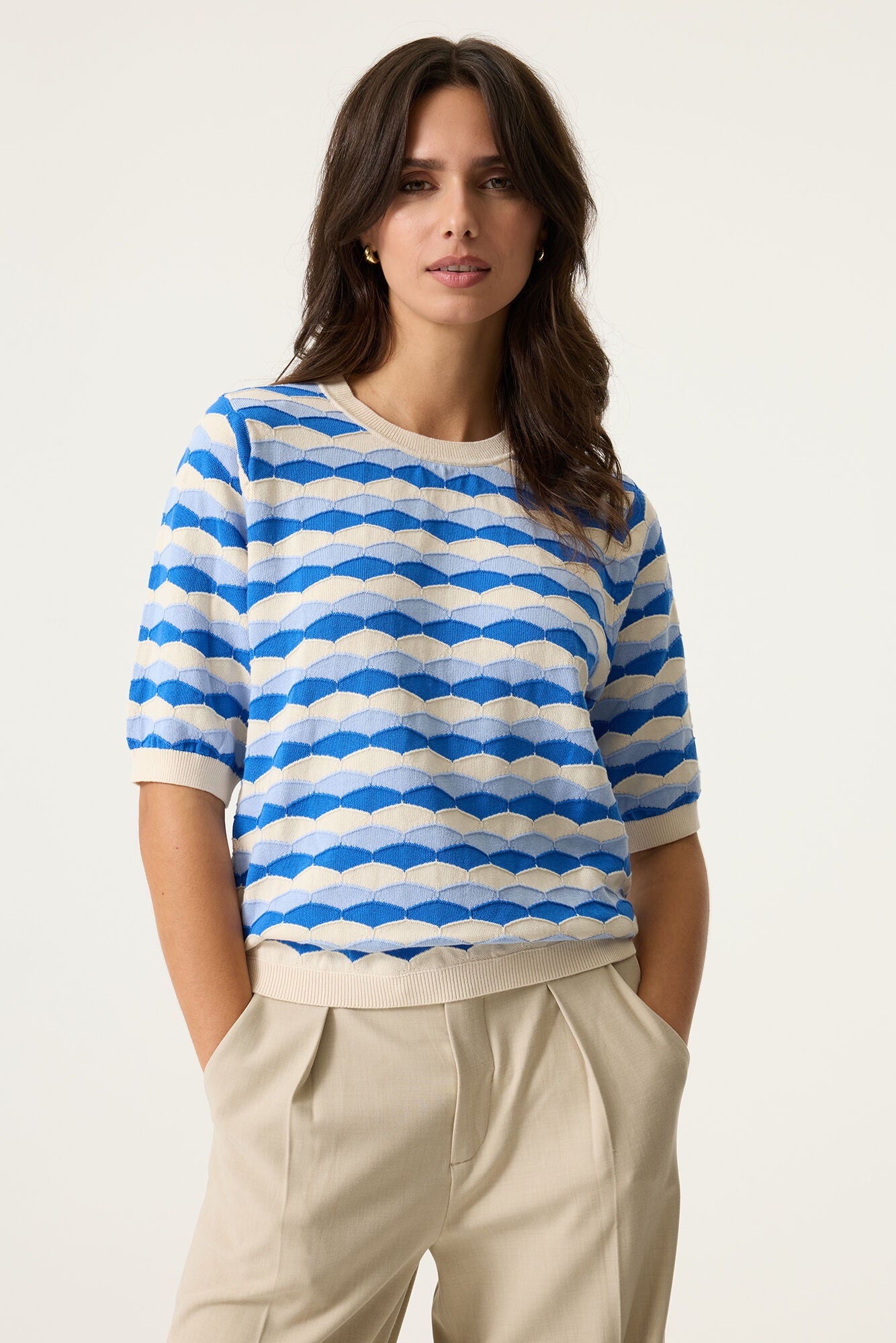 GARCIA PATTERN SWEATER - SUMMER COBALT