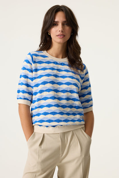 GARCIA PATTERN SWEATER - SUMMER COBALT