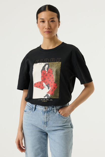 GARCIA FIORE T-SHIRT - ANTRACITE
