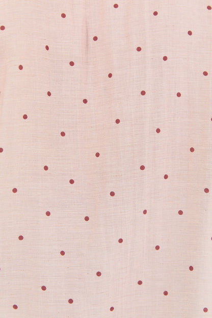 IVY & JACK GARNISH MID SLEEVE TOP - BLUSH POLKA DOT
