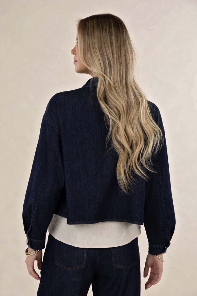 HUMIDITY LIFESTYLE IVY DENIM JACKET - DARK BLUE