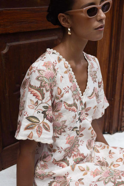 HUMIDITY LIFESTYLE BOH/ROSE MIDI DRESS - BOHEM PRINT
