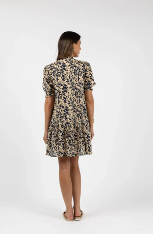 HUMIDITY LIFESTYLE EDEN SHIFT DRESS - NAVY PRINT - HS24312