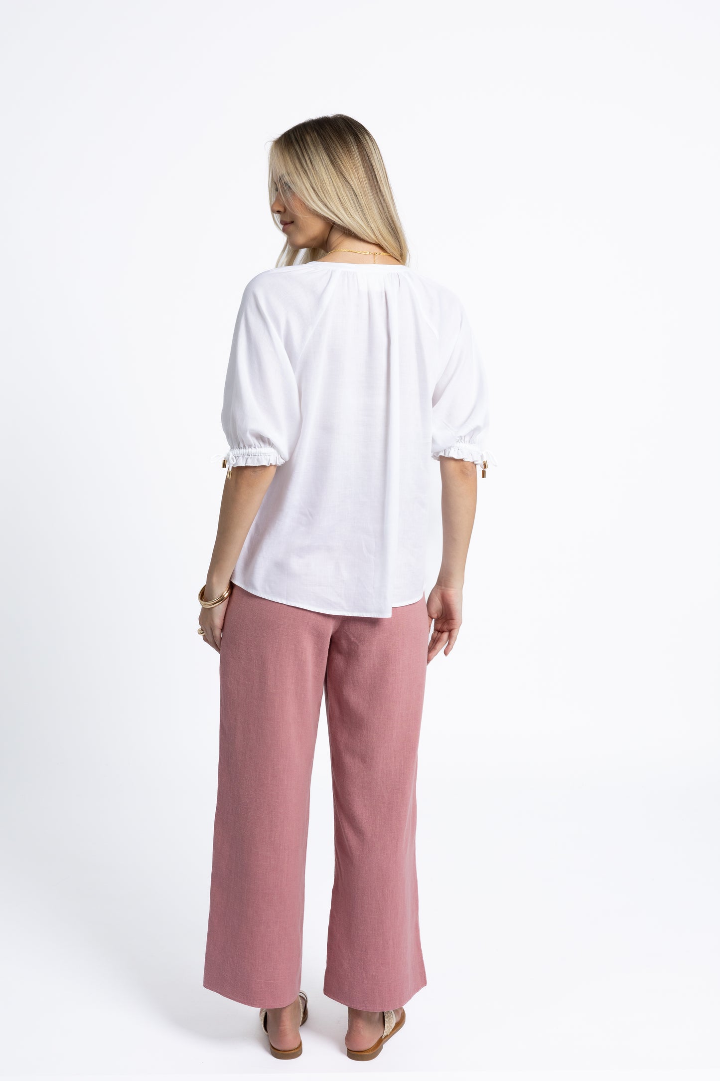 HUMIDITY LIFESTYLE REECE BLOUSE - WHITE
