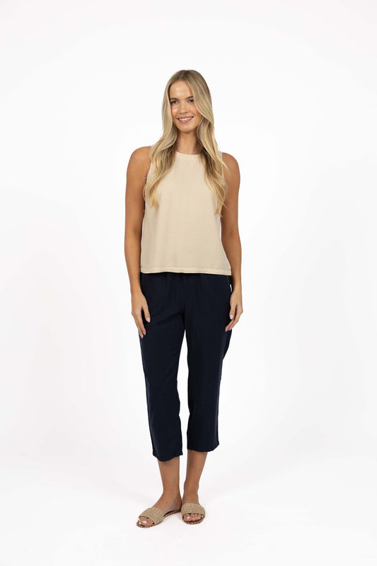HUMIDITY LIFESTYLE LA LIDO PANT - NAVY