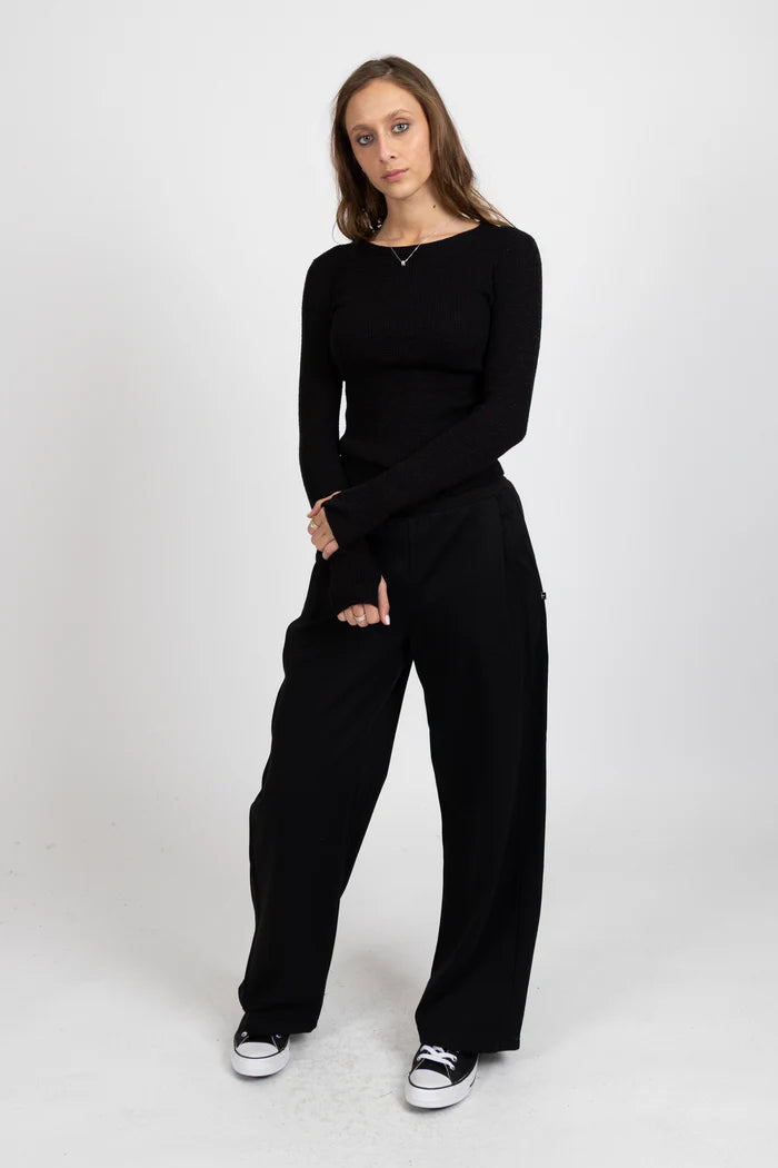 FEDERATION HARPER LS TOP - BLACK