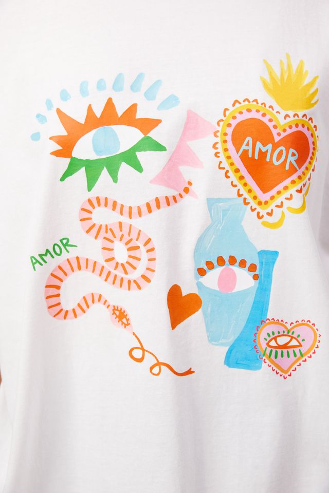 HAVEN MYKONOS GRAPHIC T-SHIRT - WHITE AMOR
