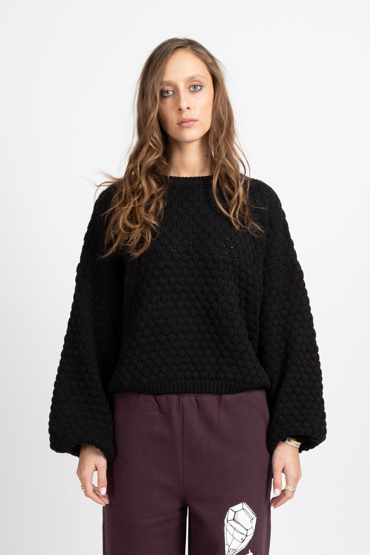 FEDERATION HONEYCOMB KNIT - BLACK