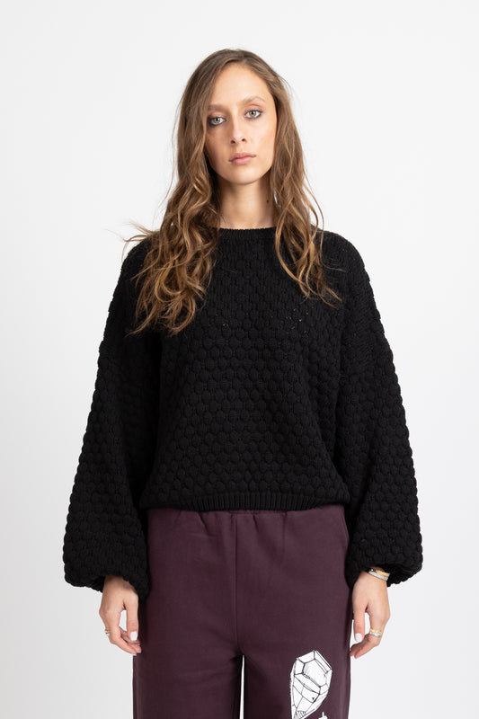 FEDERATION HONEYCOMB KNIT - BLACK