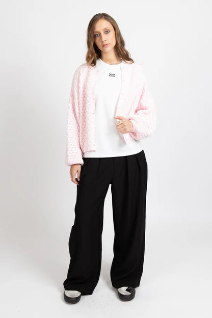 FEDERATION HONEYCOMB CARDI - PINK