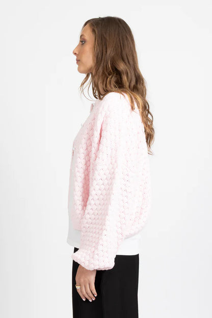 FEDERATION HONEYCOMB CARDI - PINK