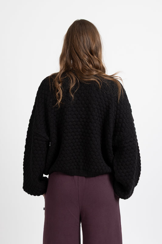 FEDERATION HONEYCOMB KNIT - BLACK
