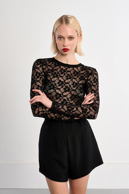 LILI SIDONIO KNITTED TOP - BLACK