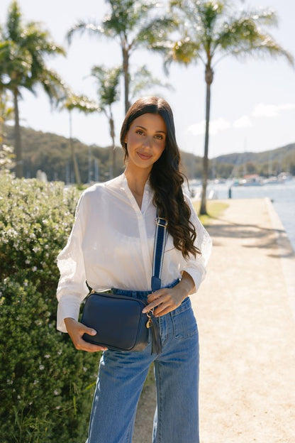 BLACK CAVIAR BAGS - INDIE CROSSBODY - NAVY