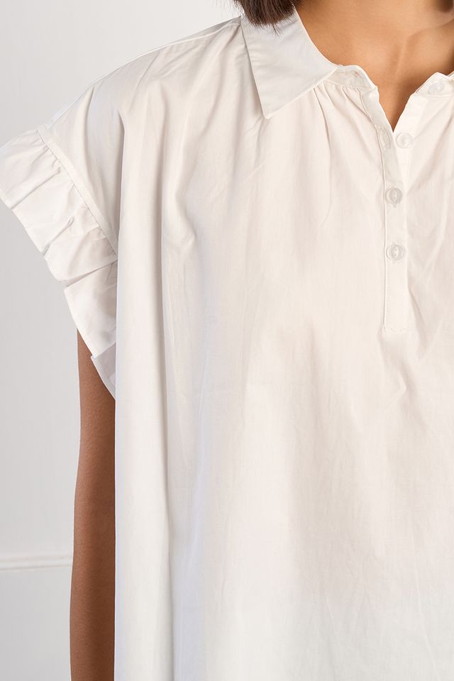 LILI SIDONIO WOVEN TOP - WHITE