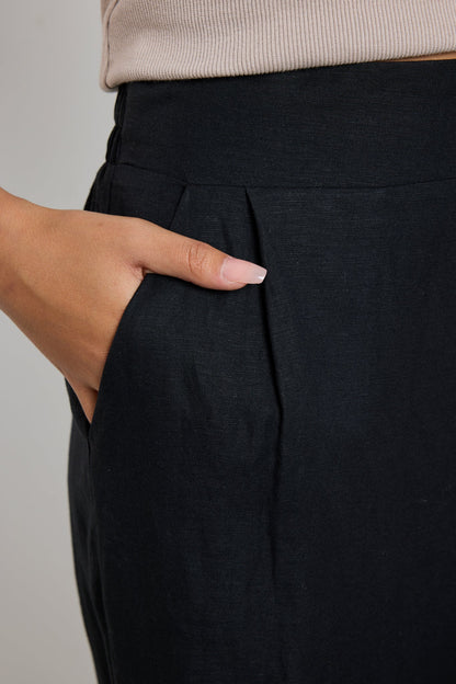 AMONG THE BRAVE INSTINCTIVE  WIDE LEG PANT - BLACK