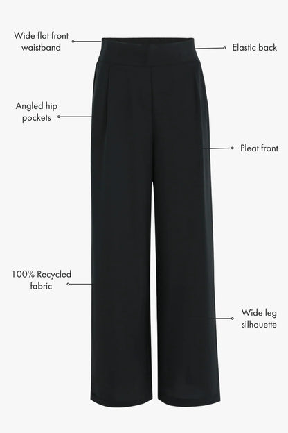 AMONG THE BRAVE INSTINCTIVE  WIDE LEG PANT - BLACK