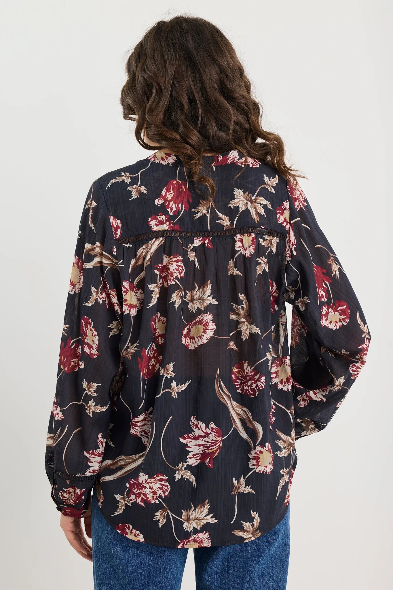 IVY & JACK INSTRUMENTAL L/S SHIRT - BLACK WILDFLOWERS