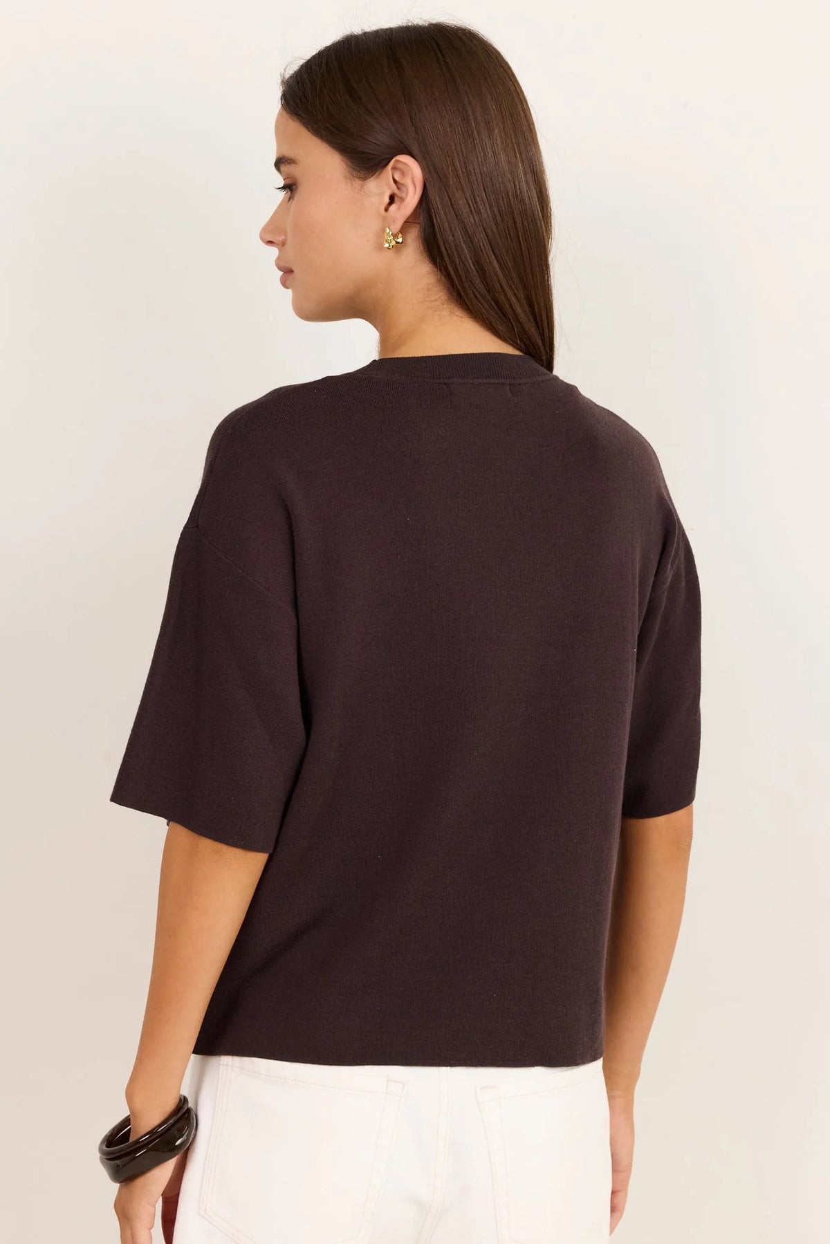 STORIES BE TOLD - INTREPID KNIT TEE - CHOCOLATE