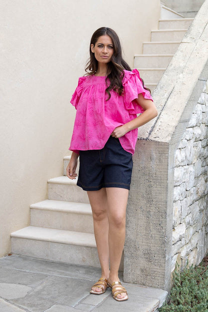 HONEY DENIM ERICA DENIM SHORT - DARK