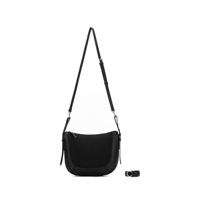 BLACK CAVIAR FLEUR BLACK SUEDETTE TOP HADLE HANDBAG SK-01961