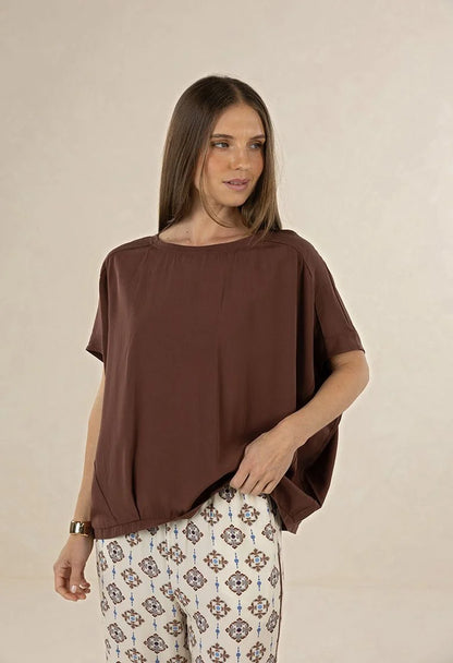 HUMIDITY LIFESTYLE LUSH TOP - CACAO